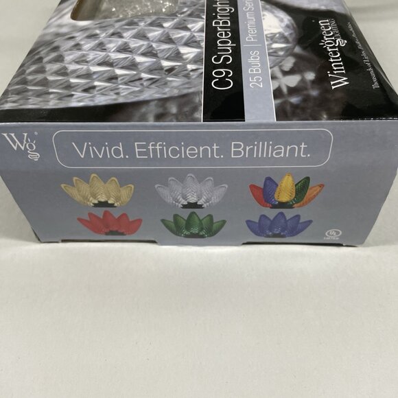 C9 LED String Lights Christmas Indoor Outdoor Home Holiday Decor 25 Bulbs NEW - Picture 5 of 6